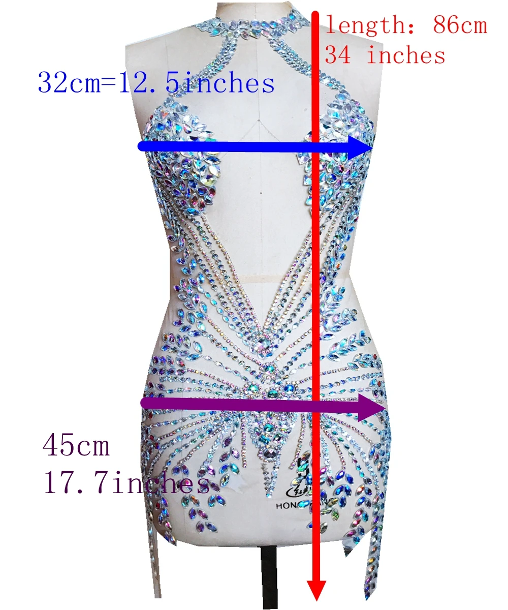 Ручной работы, со стразами Аппликация Пришивные патчи прозрачный AB Цвет Кристалл Камни полное тело для платья аксессуар