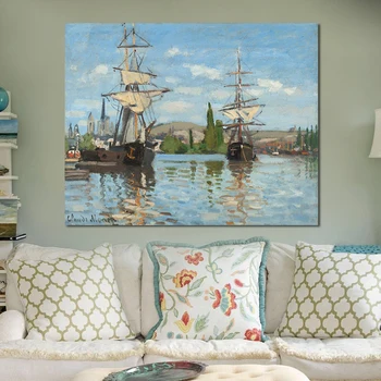 

DIY digital coloring paint cartoon digital seascape boat h painting living room room decoration painting adult painting