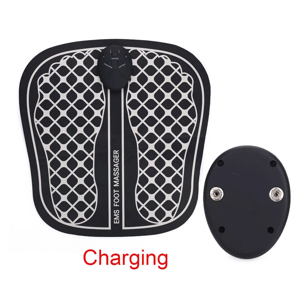 Model 1 Charging Электрический EMS массажер для ног, беспроводной стимулятор мышц ног, физиотерапия, восстанавливающий педикюр, вибрирующий Массажный коврик для ног - Цвет: Model 1 Charging