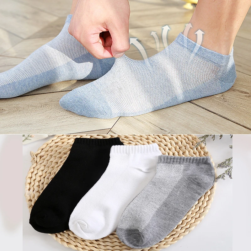 

5/7/10pair Spring Summer Cotton Ankle Socks for Women Casual Short Socks Unisex Solid Color Breatheable Socks Slippers Meias