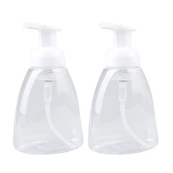 

2pcs 300ml Clear Foaming Bottle Liquid Soap Whipped Mousse Points Bottling Shampoo Lotion Shower Gel Foam Pump Bottles White