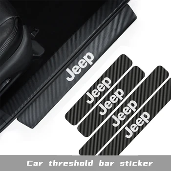 

Car Door Sill Cover Carbon Fiber Waterproof Scratch Resistant Protector Sticker For JEEP Grand Cherokee Wrangler Car Accessories