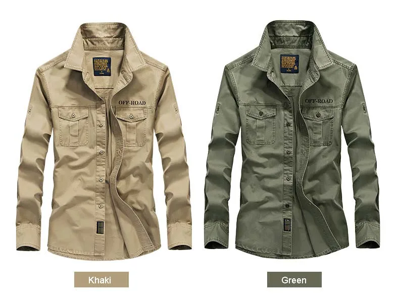 Мужские летние хлопковые рубашки в стиле милитари с карманами-карго, мужские повседневные рубашки с длинным рукавом, мужские топы, брендовая одежда размера плюс