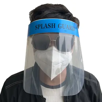 

5PCS Anti-spray Dust Face Shield Elastic Transparent Protective Face Mask UV Protection Visor Guard