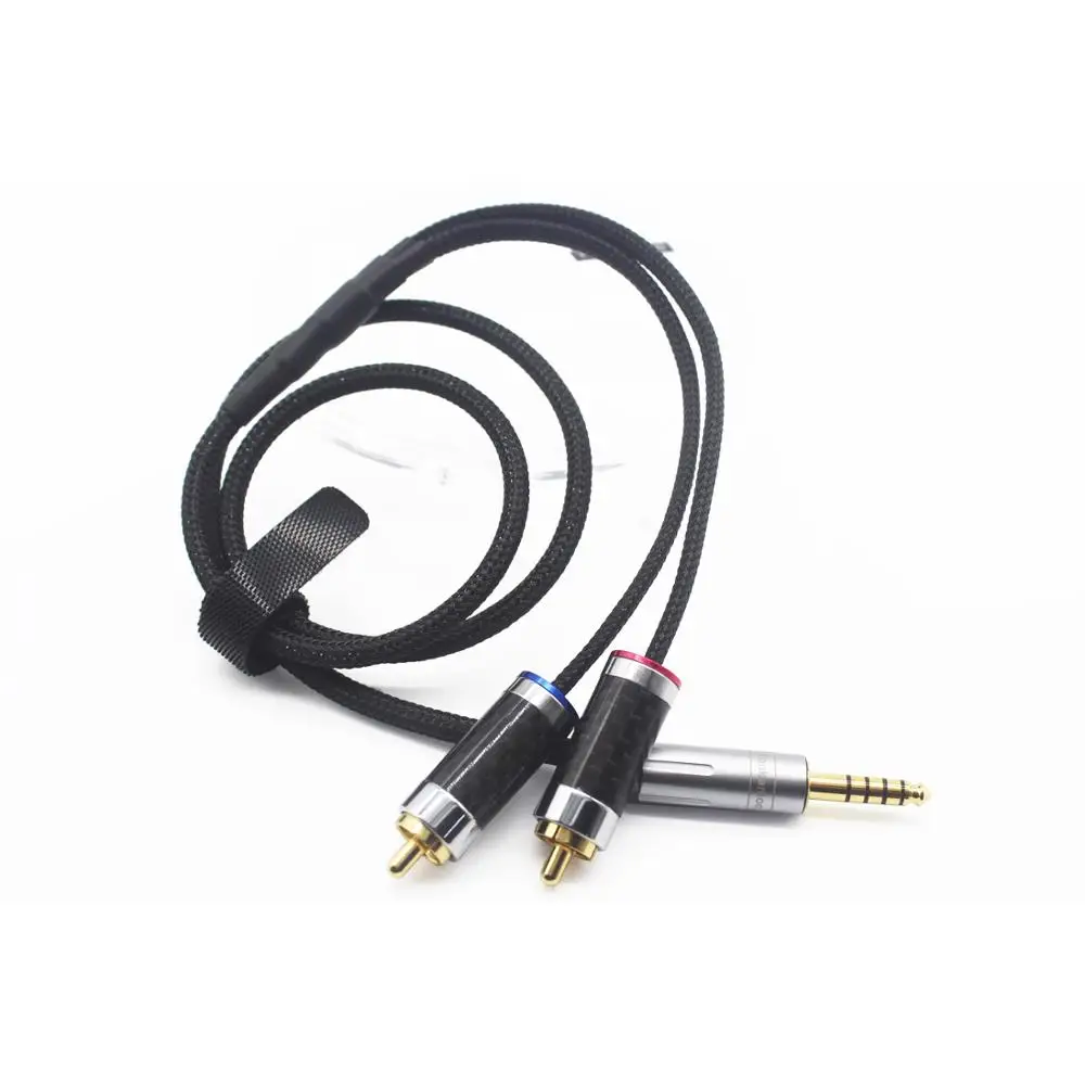 4 4mm to RCA Balanced Headphone Audio Headphone Adapter 8 Core Silver Plated Cable 4 4mm to 2 RCA 60cm