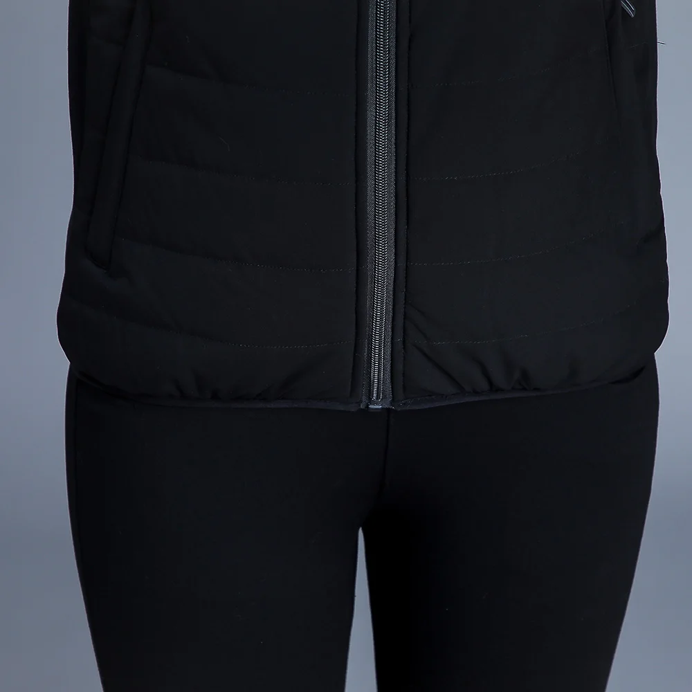 Зимний теплый жилет для женщин и мужчин, нагревательный жилет с зарядкой от usb, электрический нагревательный жилет, нагревательная одежда, погружная черная шелковая нить