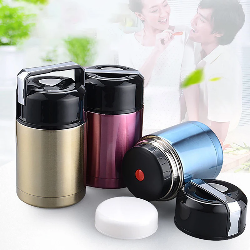 

MICCK Large Capacity 800ML/1000ML Double Stainless Thermos Lunch Box 2019 Vacuum Flasks Portable Lunch Bento Box Food Containers