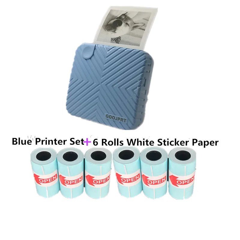 2020 New Arrival P6 mini thermal bluetooth photo printer for mobile blanco paper termatics