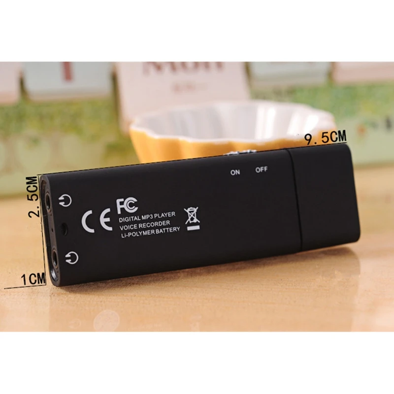 AMS-Mp3 Music Player 16Gb Recording Function With Fm Two Headphone Jack U Disk Mini Walkman Black Plastic