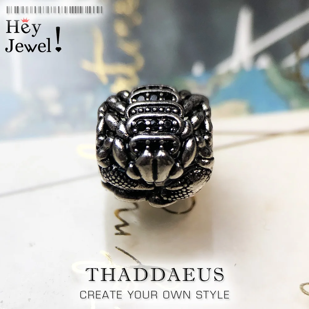 Черный Скорпион шарма бусины 5 мм отверстие для женщин и мужчин &quotсделай сам&quot