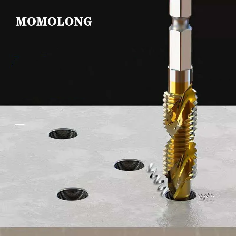 M3 M4 M5 M6 M8 M10 Tap Drill Bits 1/4 Hex Shank Machine Hand Taps Titanium Coated HSS Drilling Tap Bits Thread Screw Tools M3 M4 M5 M6 M8 M10 Tap Drill Bits 1/4 Hex Shank Machine Hand Taps Titanium Coated HSS Drilling Tap Bits Thread Screw Tools