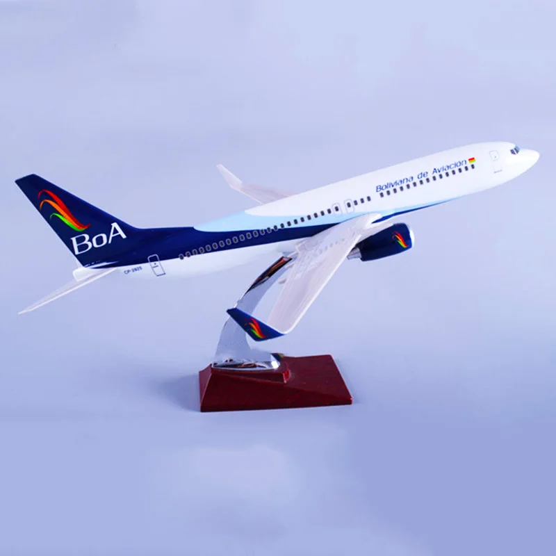 

40CM 1:172 Scale Boeing B737 BOA Bolivia Airlines Airplane Aviation Model Base Alloy Aircraft Plane Toy Collection Artwork Kids