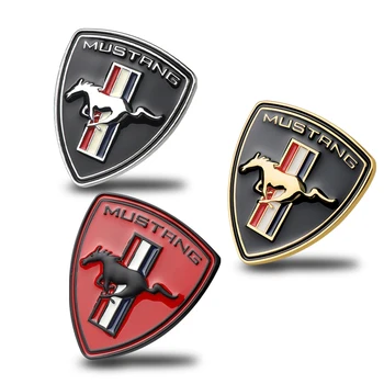 

For Ford Mustang Shelby GT rear trunk decor Decal New 3D Metal Chrome Car Styling Running Horse Emblem sticker Car Accessories