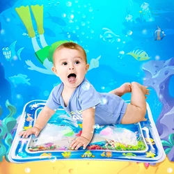 Tapis d'eau gonflable pour bébé, 69x55cm, jouet pour le ventre, développement sensoriel, entraînement, activités amusantes, Stimulation de la croissance 