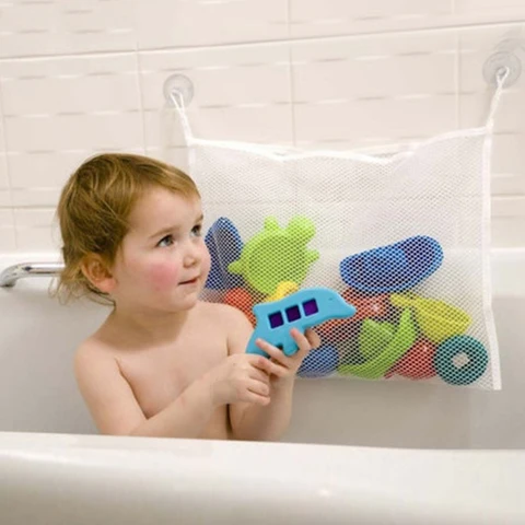 Bathroom Mesh Bag For Bath Toys Bag Kids Basket For Toys Net Waterproof Cloth Sand Toys Beach Storage For Children