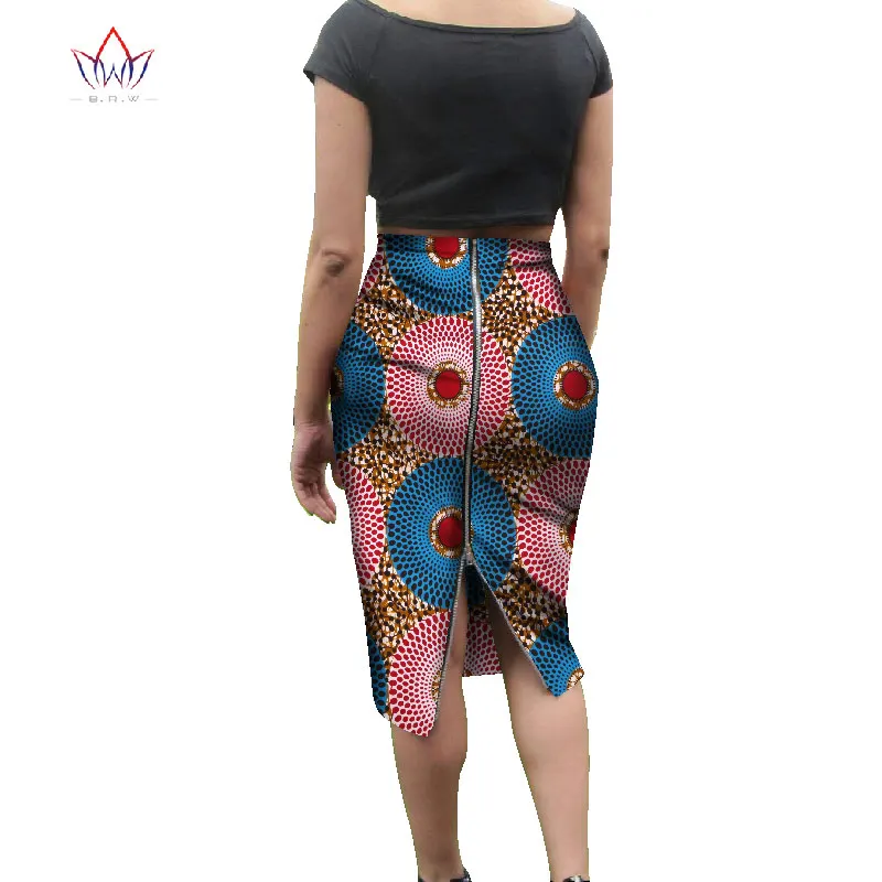 Африканская восковая юбка с принтом для Женщин Дашики Базен Riche размера плюс женская юбка африканская женская одежда юбки-карандаш WY1626 - Цвет: 11