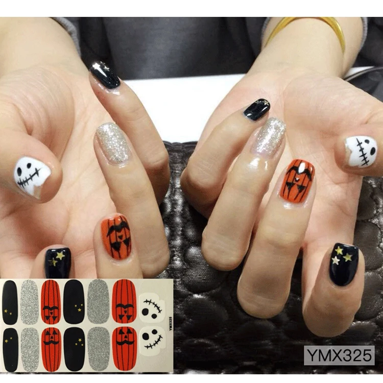 DIY Nail Art ремесло обертывания Рождественская тема наклейки для ногтей Снеговик Снежинка узоры клей год наклейки для подарков