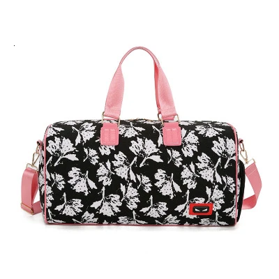 New Flowers Women Gymtas Yoga Bolsa Waterproof Sports Bags Shoes Men Gym Bags For Training Bag Tas Fitness Travel Sport Handbag - Цвет: Pink