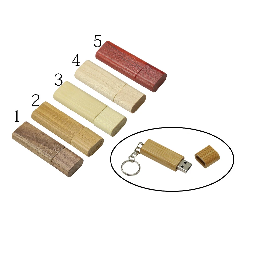 Wooden Bamboo Walnut Wood Usb Flash Drive Pen Drives Wood Chip Pendrive