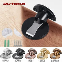 YUTOKO Magnetic Door Stopper Non-punch Six Colors Available Door Holder Hidden Nail-free Doorstop Furniture Door Hardware