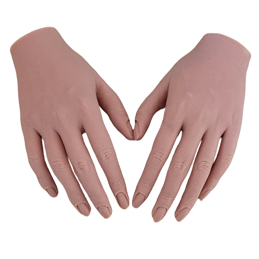 Flexible Practice Hand Model for Nail Art Left Right Mannequin Hand for Manicure Hand Mannequin Display for Nails Art