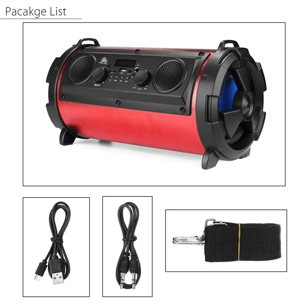 

Portable 15W LCD Wireless Bluetooth Speaker FM Transmitter Support TF Card AUX Super Bass Subwoofer Stereo Music Player FreeShip