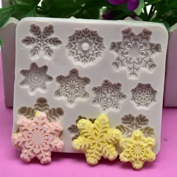 

Christmas Snow Flowers Silicone Mold Fondant Chocolate Cake Decoration Tools Gumpaste Molds