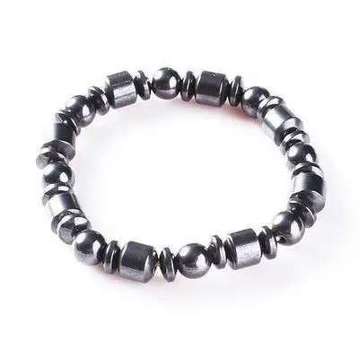 Simple beaded elastic magnetic magnet bracelet black beads magnetic therapy health jewelry - Image 6