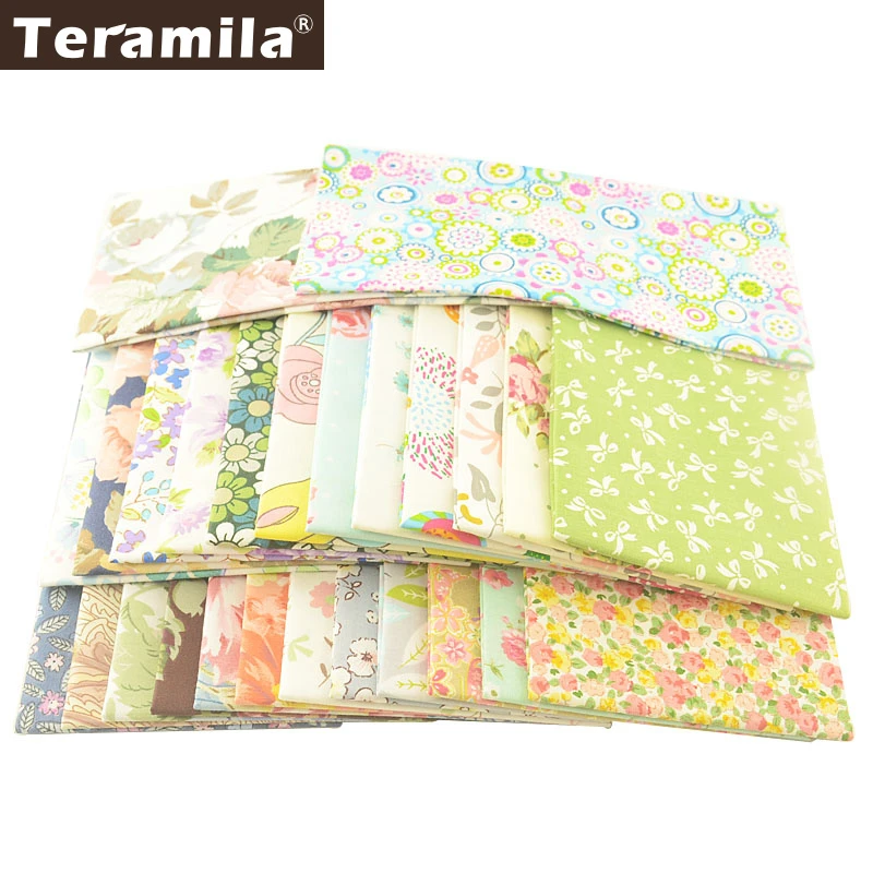 45x45cm Teramila Floral Design Fat Quarters 100% Cotton Fabric Telas Patchwork Tissu Handmade DIY Quilts Cushion Pillow Cloth | Дом и сад