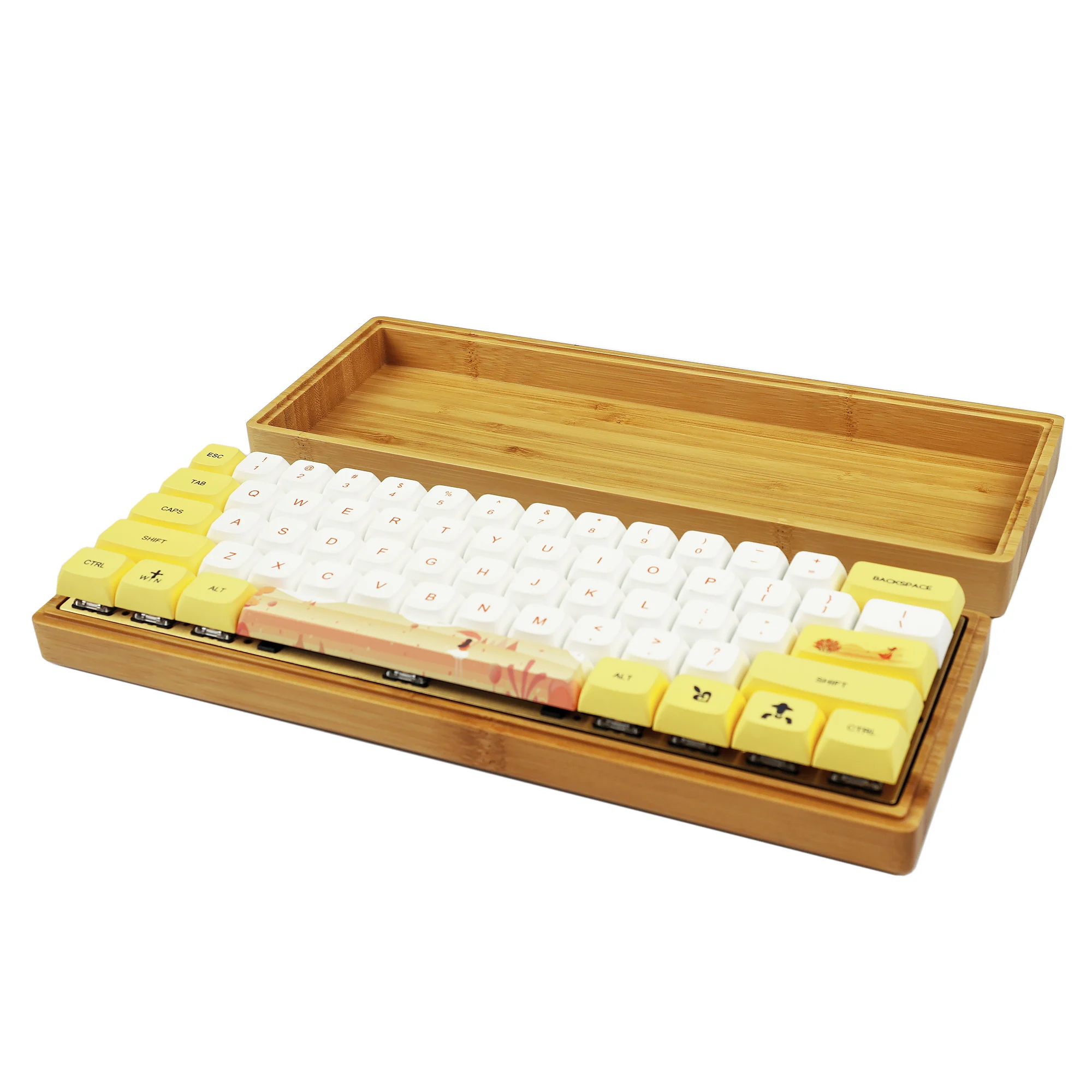 60% GK61 GK64 Hotswap комплект Wooden 61 64 Bluetooth Беспроводная GK61X GK64x GK64XS RGB программируемая печатная плата механическая клавиатура