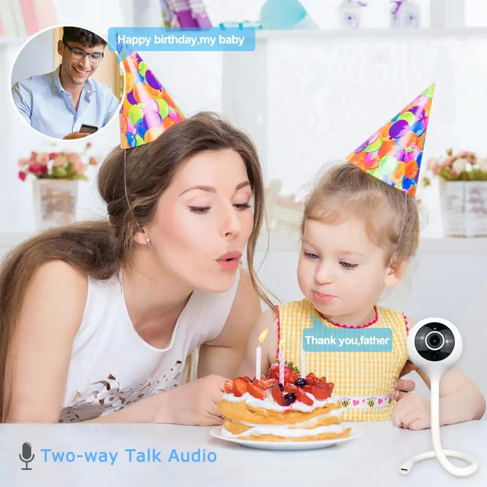Wdskivi обнаруживает температуру и влажность 1080P Мини ip камера беспроводная WiFi