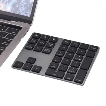

Wired Keyboard USB Digital External Number pads 34 Keys Mini Aluminum Alloy For Apple Android Desktop Laptop PC