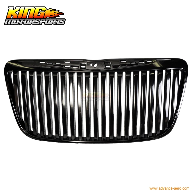Подходит для 2011 2012 Chrysler 300C вертикальный передний гриль Черный Сменный США