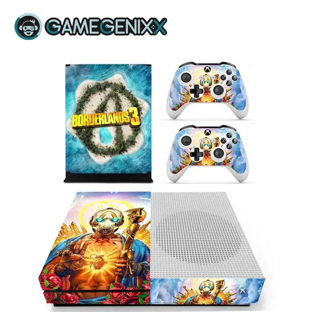 Наклейка на кожу GAMEGENIXX Виниловая наклейка для Xbox One Slim Console и 2 контроллера-borderland 3