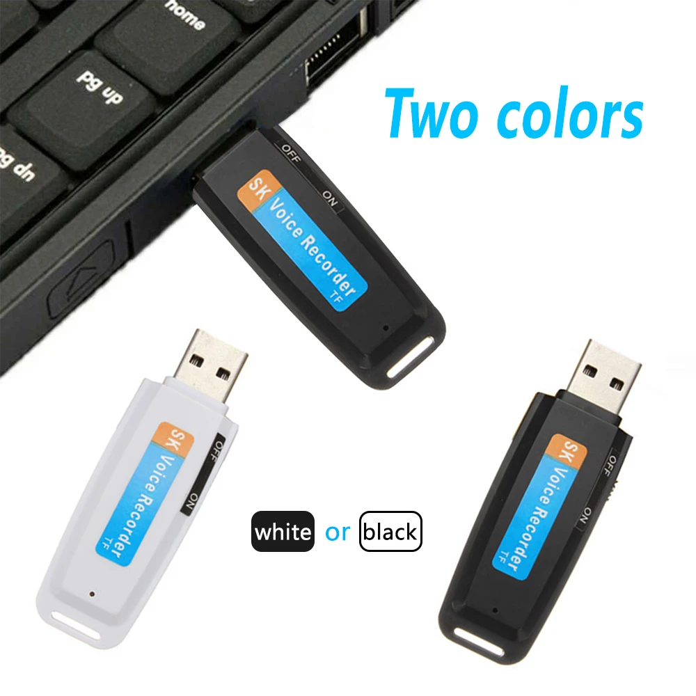 New Mini Digital Voice Recorder Flash 32GB Drive Pen U-Disk TF Micro Digital Audio Recorder Support SD Voice USB charger Card