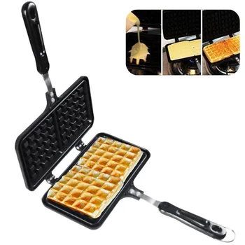 

Easy Clean Cake Non Stick Double Side Heating Bubble Breakfast Oven Time Saving Stove Waffle Maker Iron Kitchen Supplies Puff