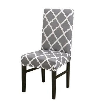 

Spandex Chair Cover Stretch Elastic Dining Seat Cover Removable Anti-dirty Kitchen Seat Case Stretch Chair Cover for Banquet