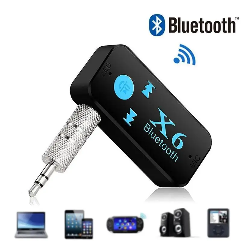 3 in 1 Wireless Bluetooth 4.0 Adapter USB Receiver 3.5mm Audio Jack Converter TF Card Reader MIC Call Support For Car Speaker X6 | Мобильные