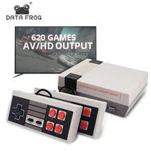 Veri kurbağa Retro Video oyunu konsolu AV/HD çıkışı TV konsolları dahili 620 klasik oyunlar çift Gamepad oyun oyuncu