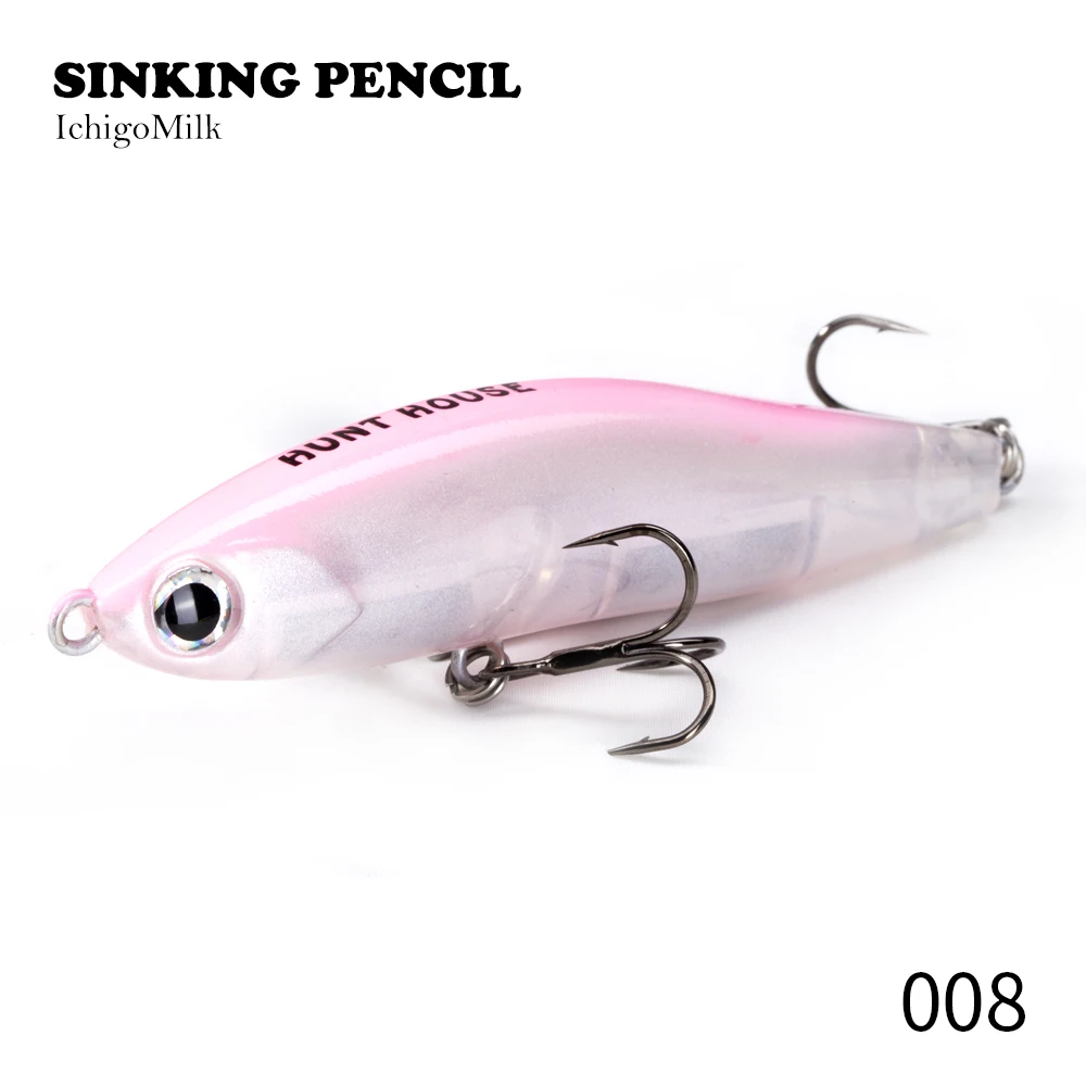 Hunt House Fishing Lure Bass, Sinking Pencil Fishing Lure