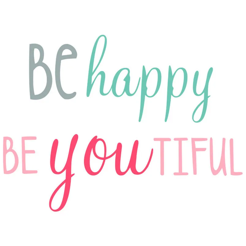 Be Happy Multicolor English Rumors DIY Stickers Home Decoration Wall Stickers Muraux Pour Enfants Chambres 30SEP604