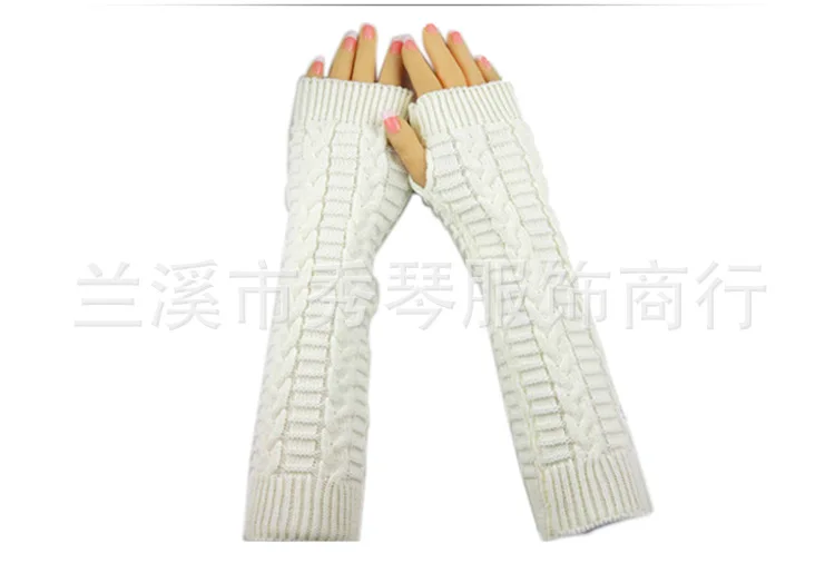 Korean-style Arm Covers Knitted Knitting Wool Gloves Casual Versatile New Style Knit Wristlet