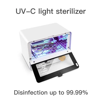 

8W Ultraviolet UV Tool Sterilizer Cabinet with 3 Timers Manicure Pedicure Tool Sterilizing Cabinet EU PLUG for Beauty SPA Makeup