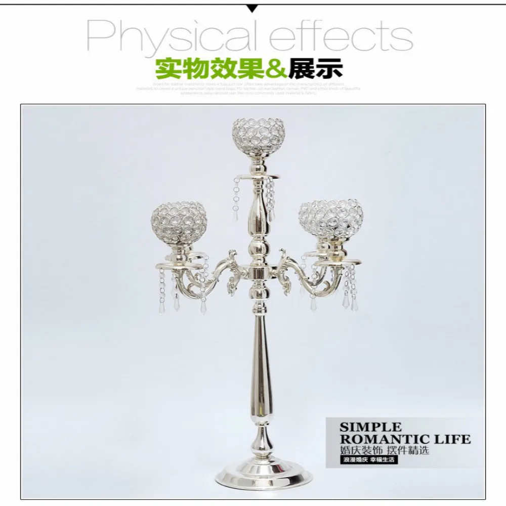 Europe Wedding crystal 5 head Candle holders/Crystal candle sticker Luxury Table Centerpiece wedding candelabras candlestick