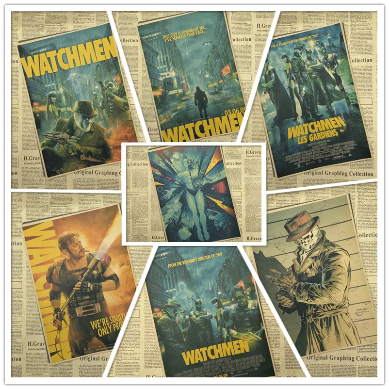 Watchmen винтажный рисунок плакат украшение комнаты наклейка s настенный Декор для