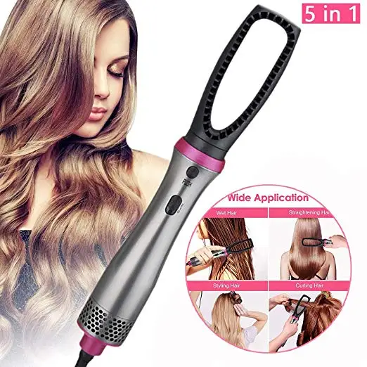 

5 In 1 Hair Dryer Negative Ion Hair Dryer Comb Multi-Function Hot Air Comb Hair Straight Hair Dual-Use Shape Comb