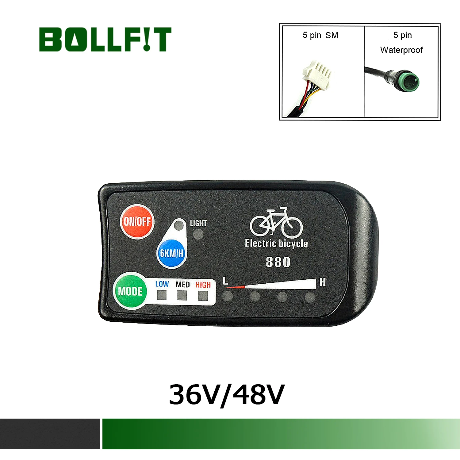 ЖК дисплей BOLLFIT для электровелосипеда 880 36 В 48 В|Аксессуары электровелосипедов| |