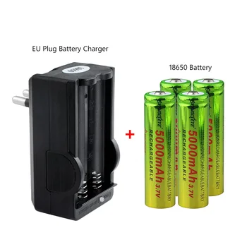 

4Pcs 18650 Rechargeable battery 3.7v 500mah Lithium Battery For 4.2v Flashlight batteries Small fan battery With 1Pc Charger