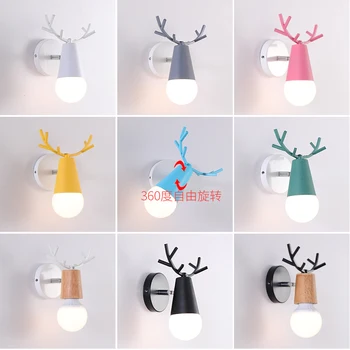 

Nordic mirror lamp led creative antler wall lamp bathroom bathroom mirror cabinet lamp dressing table dressing lamp wall lamp