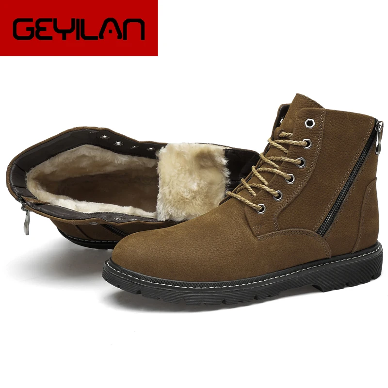 

New Men Genuine Leather Ankle Oxford Boots British Style Male Casual Lace Up Plus Velvet Boots Retro Oxford Shoes 2019 New